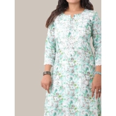 Pravia Lucknowi Chikankari Premium Very Fine Hand Embroidered MUL MUL Cotton Long Kurti with Quersia Lace, Peach Colour