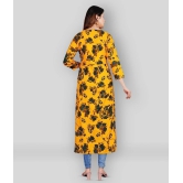 SIPET - Yellow Rayon Womens Front Slit Kurti ( Pack of 1 ) - None