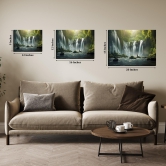 Beautiful Waterfall Landscape Wood Print Vastu Wall Art-9 X 12 Inches / Birchwood Thickness: 12mm