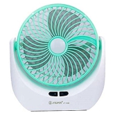 Rechargeable 1.88 Watts High Speed Table Fan, LED Light for Home, Office Desk, Kitchen (Multicolour)