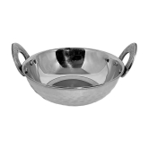 A & H ENTERPRISES Kadai for Serving Gravy daal Silver Serving Kadai ( Set of 1 )