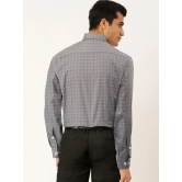 Indian Needle Grey Men's Cotton Printed Formal Shirts-L / Grey