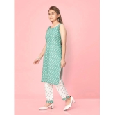 Aarika Sea Green Cotton Girls Kurti ( Pack of 1 ) - None