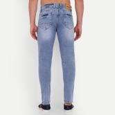 Meghz Men Slim Mid Rise Light Blue Jeans