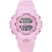 Rhonium Pink Dial Digital Girls Watch ( Pack of 1 )