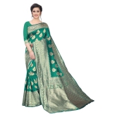 ofline selection Green Jacquard Saree - Single