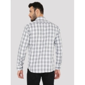 Maharaja Cotton Blend Slim Fit Checks Full Sleeves Mens Casual Shirt - Grey ( Pack of 1 ) - None