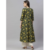 miravan - Green Cotton Womens Flared Kurti ( Pack of 1 ) - None