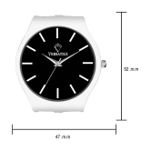 Versatile - White Leather Analog Mens Watch