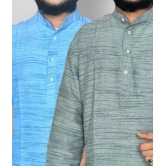 DESHBANDHU DBK - Multi Khadi Mens Kurta ( Pack of 2 ) - None