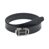 Men''s Genuine Leather Casual Belt - Black-34