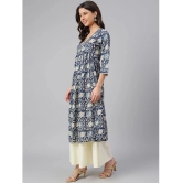 Janasya - Navy Cotton Womens Flared Kurti ( Pack of 1 ) - None