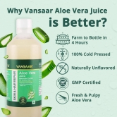 Aloe Vera Juice | For Glowing Skin & Healthy Hair| 100% Cold Pressed | Farm to Bottle in 4 Hours 1L (Packs)-1 ltr X 2