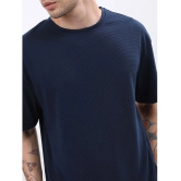 Ketch Polyester Oversized Fit Solid Half Sleeves Mens T-Shirt - Navy Blue ( Pack of 1 ) - None