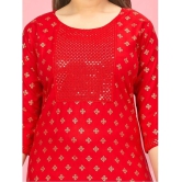 Aarika Red Rayon Girls Kurti ( Pack of 1 ) - None