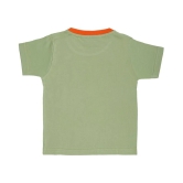 NEO GARMENTS Kids Boys & Girls Cotton T-shirt Combo/JUST KIDDING (PARROT GREEN) & APPLE OF DADDYS EYE (CEMENT)/PACK OF 2/(1 Years to 7 Years)/ - None