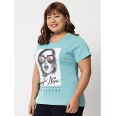 BEYOUND SIZE - THE DRY STATE - Turquoise Cotton Regular Fit Womens T-Shirt ( Pack of 1 ) - None