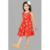 OFLINE SELCTION Rayon Frock For Girls ( Pack of 1 , Red ) - None