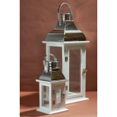 EUROPEAN WHITE AND SILVER LANTERN