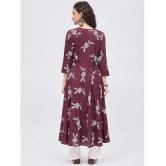 Tissu - Maroon Rayon Womens Flared Kurti ( Pack of 1 ) - None