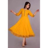 SIPET - Yellow Rayon Womens Flared Kurti ( Pack of 1 ) - None