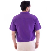 DESHBANDHU DBK Cotton Blend Regular Fit Half Sleeves Mens Formal Shirt - Purple ( Pack of 1 ) - None