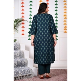 Swasti Cotton Printed Straight Womens Kurti - Green ( Pack of 1 ) - None