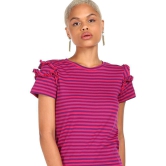 Sugr - Cotton Blend Pink Women's Regular Top ( Pack of 1 ) - None