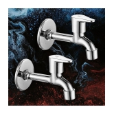 Cossimo Stainless Steel Vignet Long Bib Tap (Pack of 2) Steel Bathroom Tap (Bib Cock)