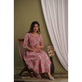 KASHVI Creation Women's Cotton Floral Printed Anarkali Maternity Feeding Kurti (KT0012_P)