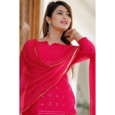 Pink Chikankari Cotton Palazzo Set Pink XXXL