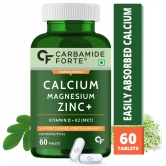 Carbamide Forte Calcium Magnesium & Zinc Tablets with Vitamin D,Vitamin K2-MK7 & B12 | Calcium Tablets for Women and Men, for Bone Health & Joint Support - 60 Tablets-60 Tablets