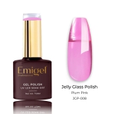 Emigel - Jelly Glass Gel Polish - 008 - PLUM PINK