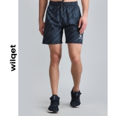 Mens Dryfit Printed Lycra Shorts-Navy / S