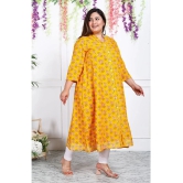 Swasti Cotton Blend Printed A-line Womens Kurti - Yellow ( Pack of 1 ) - None