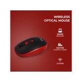 Foxin 9099 Wireless Mouse Nano USB Receiver Vibrant Red