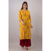 MAUKA - Yellow Straight Rayon Womens Stitched Salwar Suit ( Pack of 1 ) - None