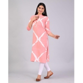 MAUKA Rayon Printed Straight Women's Kurti - Pink ( Pack of 1 ) - None