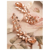 YouBella Metal Gold Plated Jewellery Valentine Collection AAA Swiss Zircon Fashion Stylish Fancy Party Wear Peach Earrings for Girls and Womens - Peach