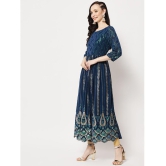 Estela - Teal Georgette Womens Anarkali Kurti ( Pack of 1 ) - None