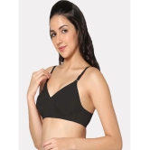 IN CARE LINGERIE - Black Cotton Non Padded Womens T-Shirt Bra ( Pack of 1 ) - None