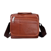 Leather World - Tan Solid Messenger Bags - Tan