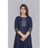 SIPET - Blue Rayon Womens Flared Kurti ( Pack of 1 ) - None