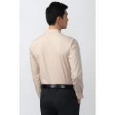 Men Beige Slim Fit Formal Full Sleeves Formal Shirt