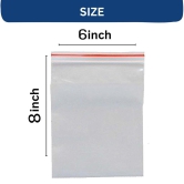 MANNAT Zip Lock Pouch Storage Bags Multi-Purpose Re-Usable Transparent To Carry Small Items Like Jewellery,Mirrors,Beauty Products,Buttons,Pins,Coins, Stamps,Spices Etc.(6x8 inch,100pcs)