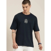 Difference of Opinion - Navy Cotton Oversized Fit Mens T-Shirt ( Pack of 1 ) - None