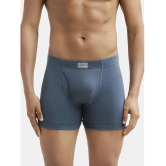 Jockey 8008 Men Super Combed Cotton Rib Solid Boxer Brief - Deep Slate - None