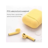 Neo I12 INPODS Bluetooth True Wireless (TWS) On Ear 2 Hours Playback Magnetic earpeice IPX4(Splash & Sweat Proof) Yellow