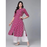 Stylum Rayon Printed Front Slit Womens Kurti - Magenta ( Pack of 1 ) - None