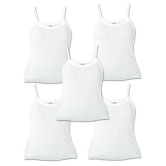 HAP Lovly white Camisole for Girls/inners for girls/spaghetti top/pack of 5 - None